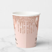 ベビーシャワーガールバラ金ゴールドバルーン 紙コップ (右)