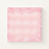 ベビーシャワーガールピンクテディベアフローラゲストブック ノートブック (裏面)