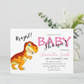 ベビーシャワーガールピンク 案内状 (スタンド正面)