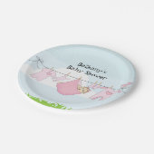 ベビーシャワーガールリビールパーティー紙プレート ペーパープレート (アングル)