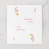 ベビーシャワーガール風船ピンクガラ プレイスカード (外部開封)