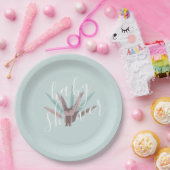 ベビーシャワーキツネボヘミアンフェザー ペーパープレート (パーティー)