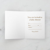 ベビーシャワーキリンテンプレート 招待状 (内部)