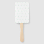 ベビーシャワーキリンフローラパーソナライズされたリース ハンドファン (裏面)