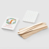 ベビーシャワーキリンフローラパーソナライズされたリース ハンドファン (組立なし)