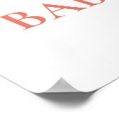 ベビーシャワーキリン&フローラリースベビーシャワー ポスター (角)