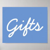 ベビーシャワーギフトテーブルポスター – 青 ポスター (正面)