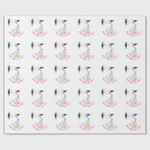 ベビーシャワーギフト包装紙ストーク運ベビー ラッピングペーパー (フラット)