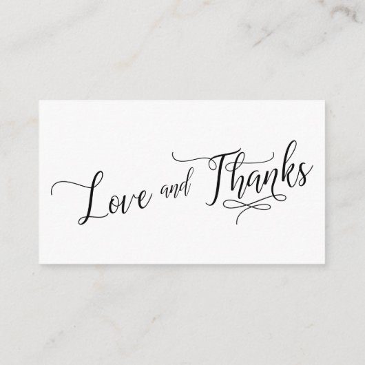 ベビーシャワーギフト登録カード(スクリプト付きエレガント) エンクロージャーカード (裏面)