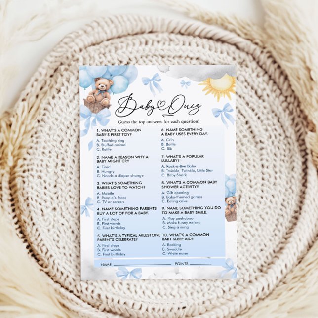 ベビーシャワークイズゲームカード (クリエイターアップロード済み)