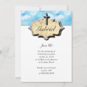 ベビーシャワークラウド《キリスト教》洗礼式や命名式お祝い洗礼 招待状 (裏面)