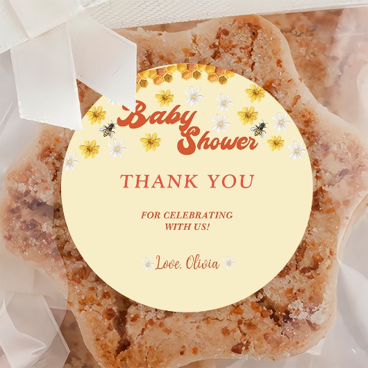 ベビーシャワークラシックラウンドステッカー ラウンドシール