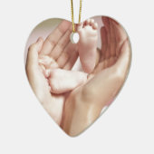 ベビーシャワークリブ子供部屋が母親を迎える セラミックオーナメント (左)