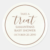 ベビーシャワークリームトリートカスタム ラウンドシール (正面)
