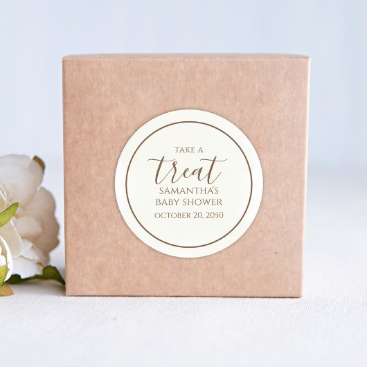 ベビーシャワークリームトリートカスタム ラウンドシール