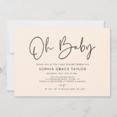 ベビーシャワークリームボモダンホ男女兼用ー 招待状 (正面)