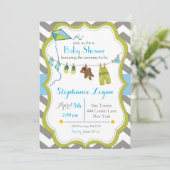 ベビーシャワークロテーライン招待状 招待状 (スタンド正面)