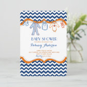 ベビーシャワークロースレイン招待状 招待状 (スタンド正面)