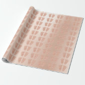 ベビーシャワーグリッターガールスキンピンクローズ金ゴールド足 ラッピングペーパー (アンロールド)