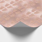 ベビーシャワーグリッターガールバラ金ゴールド足メタリック ラッピングペーパー (角)