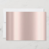 ベビーシャワーグリッターバラ金ゴールド足グレーボーイガール 招待状 (裏面)