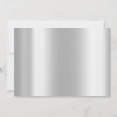 ベビーシャワーグリッターブルー足グレーボーイガール 招待状 (裏面)