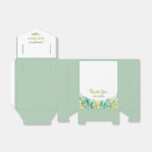 ベビーシャワーグリーナリーユーカリ葉オリーブ フェイバーボックス (折り畳みなし)