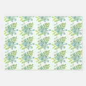 ベビーシャワーグリーナリーリース パーソナライズされた ラッピングペーパーシート (正面3)