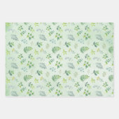 ベビーシャワーグリーナリーリース パーソナライズされた ラッピングペーパーシート (正面2)