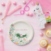 ベビーシャワーグリーンピーポッドハゲベビー ペーパープレート (パーティー)