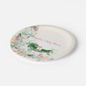 ベビーシャワーグリーンピーポッドハゲベビー ペーパープレート (アングル)