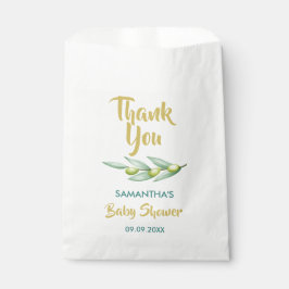 ベビーシャワーグリーンリーオリーブブランチエレガント フェイバーバッグ