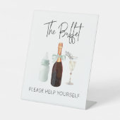 ベビーシャワーグリーンsipのフードビュッフェサイン&参照 台座サイン (正面)