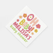 ベビーシャワーグルーヴィデイジーカラフルカスタム スタンダードランチョンナプキン (角)