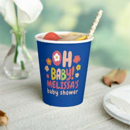 ベビーシャワーグルーヴィデイジーカラフルカスタム 紙コップ