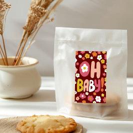 ベビーシャワーグルーヴィデイジーフローラ 長方形シール