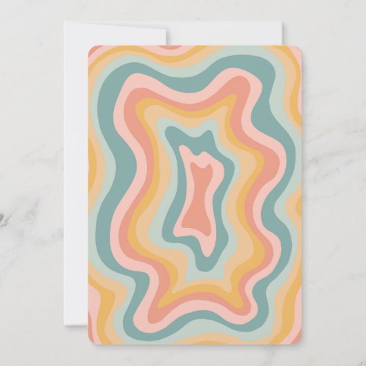 ベビーシャワーグルーヴィパステルカーブカスタム 招待状 (裏面)