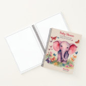 ベビーシャワーゲストギフトリスト ノートブック (内部)