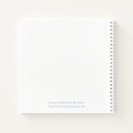 ベビーシャワーゲストハウステディベアテーマ ノートブック (裏面)