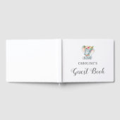 ベビーシャワーゲストブックエレファントフローラ ゲストブック (全面)