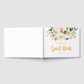 ベビーシャワーゲストブックス、赤面フローラゲストブック ゲストブック (全面)