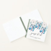 ベビーシャワーゲストブックボホドリームキャッチャー ノートブック (内部)