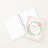 ベビーシャワーゲストブックユーカリフローラリース ノートブック (内部)