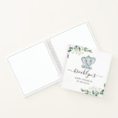 ベビーシャワーゲストブック ゾウ・ユーカリ ノートブック (内部)