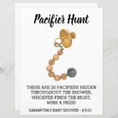 ベビーシャワーゲームおしゃぶり狩り水彩 (正面/裏面)