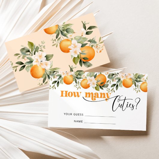 ベビーシャワーゲームかわいこちゃんの数を推測する エンクロージャーカード