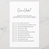 ベビーシャワーゲームのオーバーまたはダウン？ (正面)