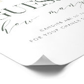 ベビーシャワーゲームのサインフローラ数を葉測る ポスター (角)