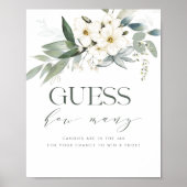 ベビーシャワーゲームのサインフローラ数を葉測る ポスター (正面)