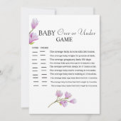 ベビーシャワーゲームの上または下でマグノリアの花 ノートカード (正面)